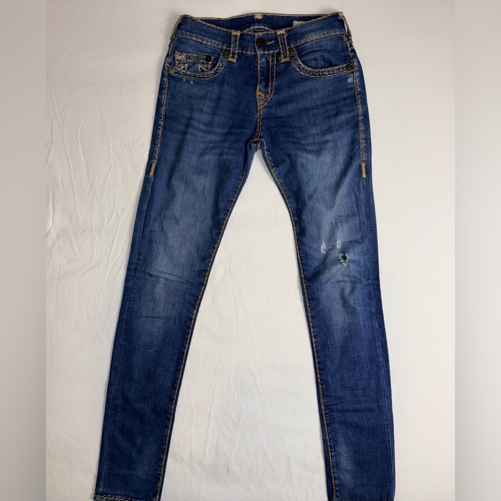 Men’s True Religion Rocco Relaxed Skinny Jeans Size 28 (Stretch)